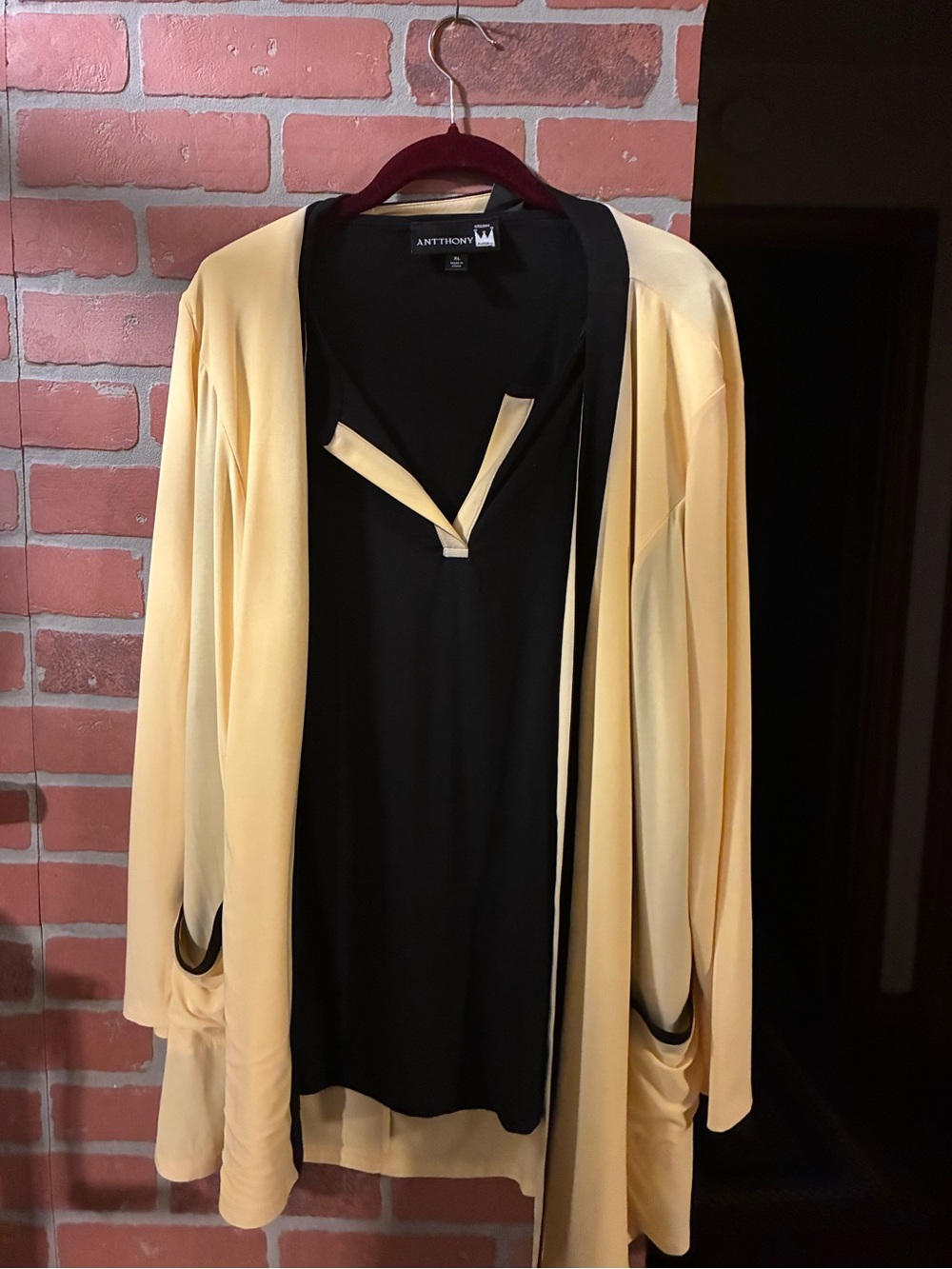 Anthony Radziwill Black Tunic with Pale Yellow Duster